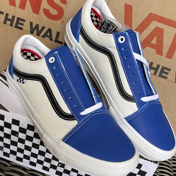 Vans Skate Old Skool Sport Leather True Blue/White mens sneakers - Picture 8 of 16